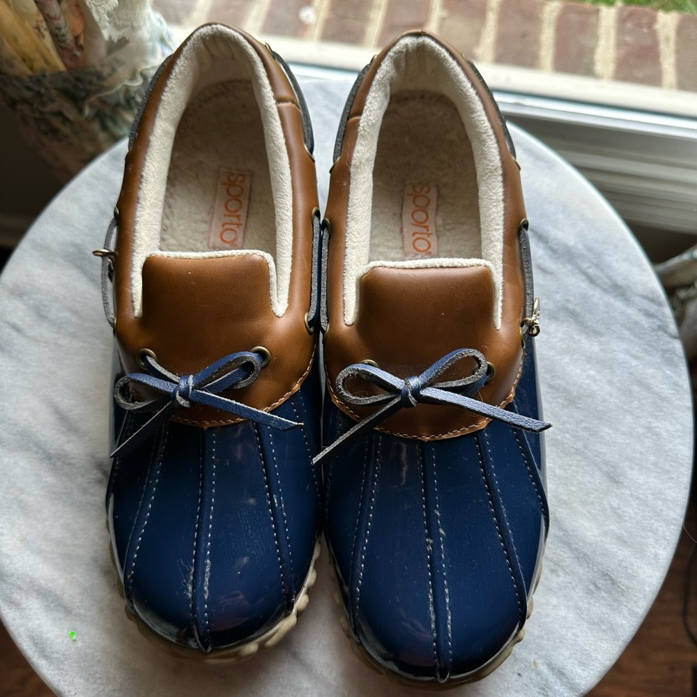Sporto Winter & Rain‎ Boots Brown and Blue Moccasin Style